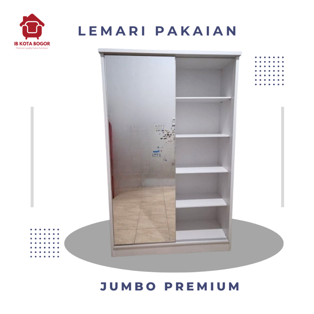 Lemari Pakaian | Lemari Sliding Door Premium | Lemari Minimalis | Lemari Full Kaca