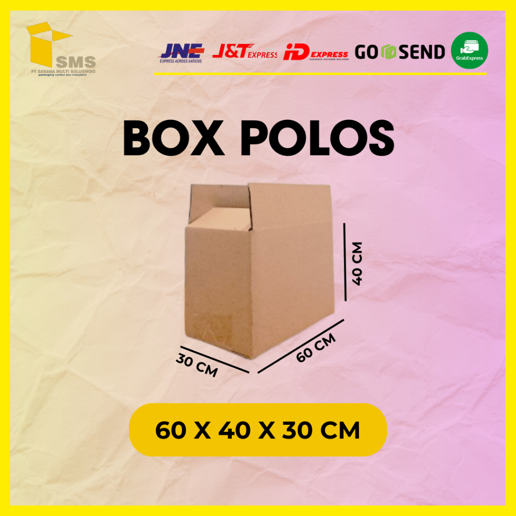 KARTON BOX / BOX POLOS / KARDUS PACKING UK 60x40x30 cm