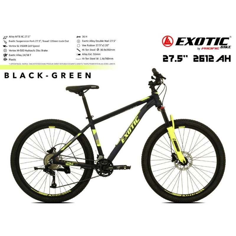Sepeda gunung MTB Exotic 2612AH 27,5