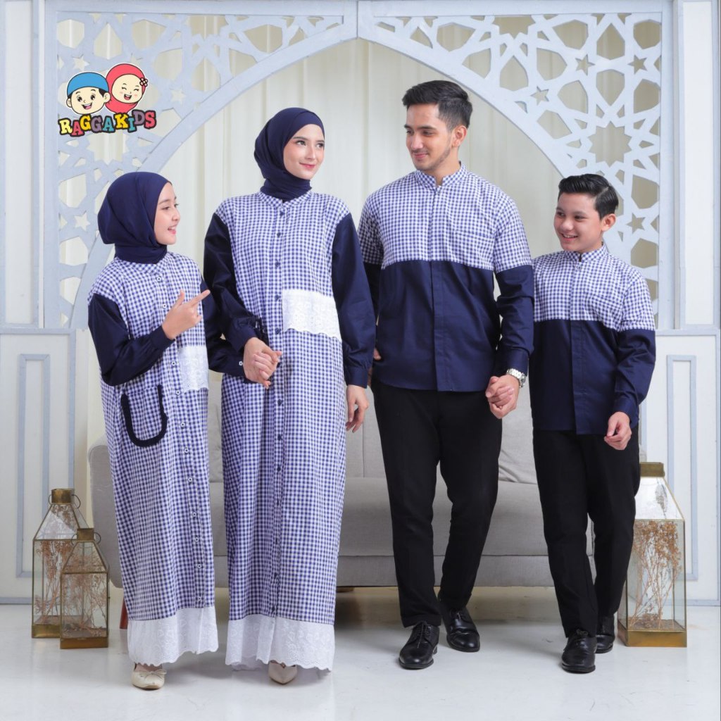 Raggakids gamis anak dan dewasa - sarimbit keluarga - Koko anak Navy