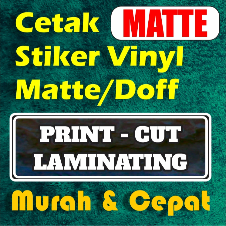 

Stiker vinyl MATTE / DOFF cetak stiker A3+ kemasan label tag foto label dll (minimal 5 lembar)