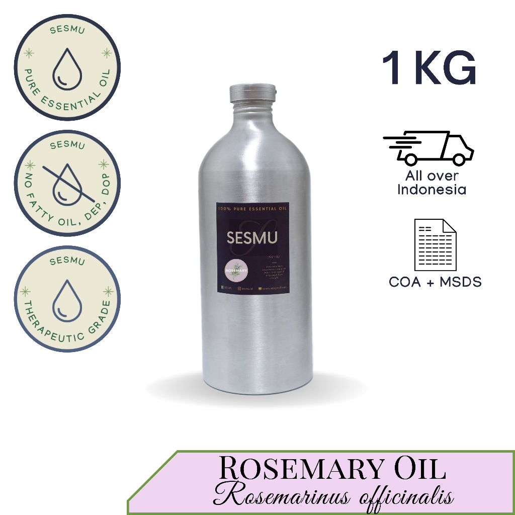 1 KG / 1 L / 1000 ML ROSEMARY 100% PURE ESSENTIAL OIL / MINYAK ATSIRI