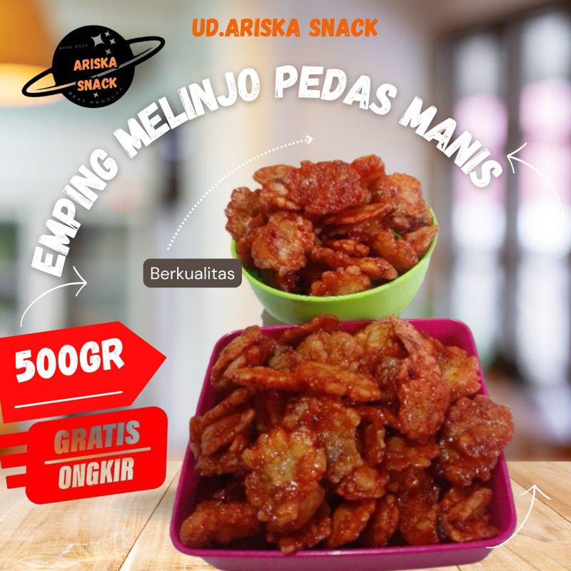 

Emping Melinjo Asli Pedas Manis 500g