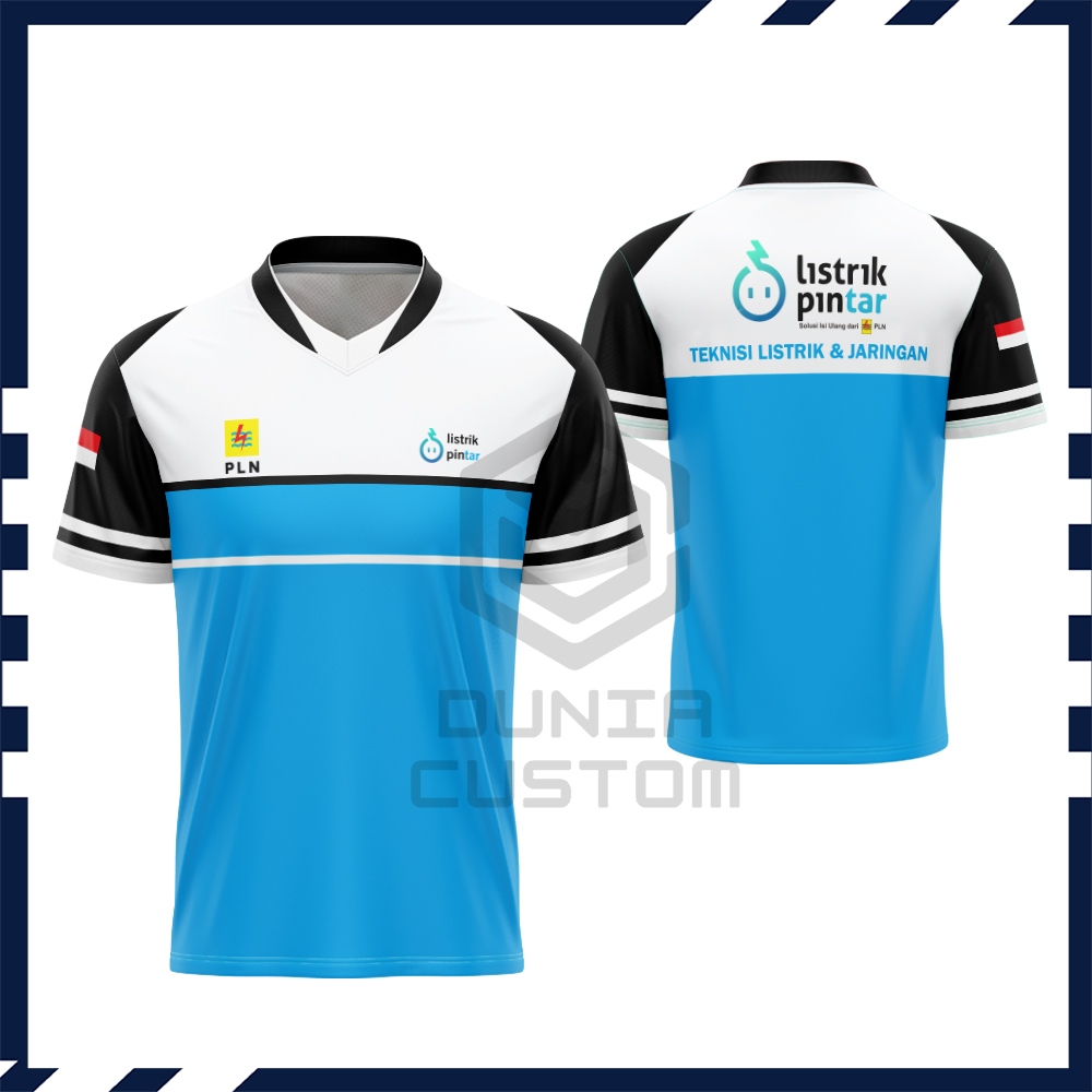 Kaos Baju Jersey Pria PLN Perusahaan Listrik Negara Fullprint