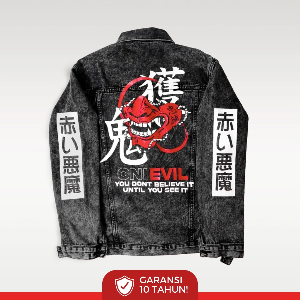 PAPAGO - JAKET JEANS - JAKET DENIM PRIA - ONI EVIL