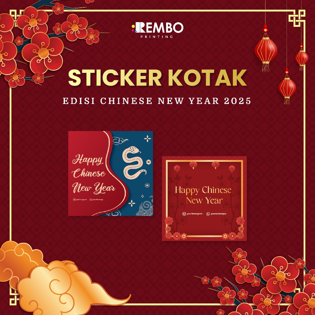 

Sticker Kotak Tahun Baru Imlek 2025 - Sticker Kotak - Sticker Souvenir - Sticker Hampers - Chinese new Year - Cetak Sticker Murah