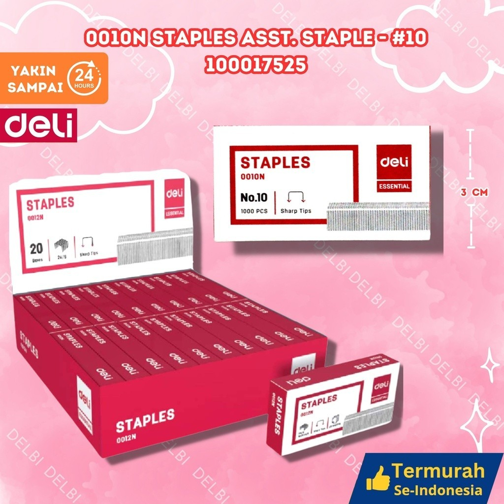 

Isi Staples Deli 0010N No.10 (1000 staples) (1PCS) S621