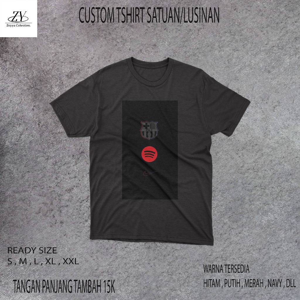 ZC Custom Tshirt Satuan/Lusinan Tim Sepak Bola Bisa Pakai Tim kesukaan Kamu Kaos Pria | Kaos Wanita 