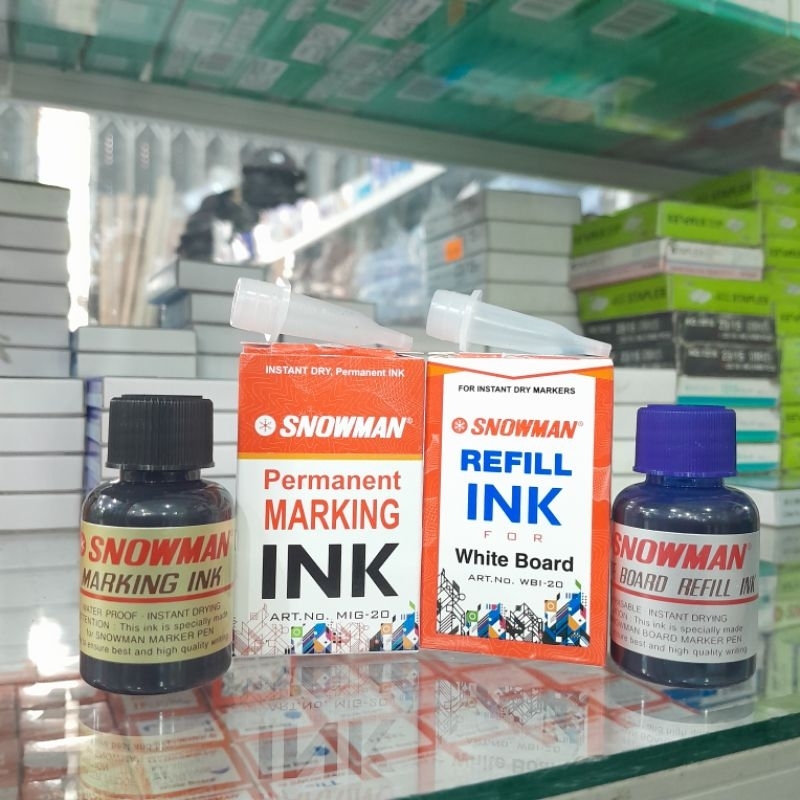 

REFILL TINTA SPIDOL SNOWMAN PERMANENT DAN WHITE BOARD