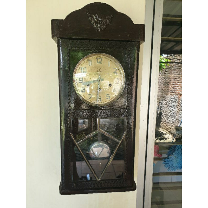 Jam Bandul Antik Langka Mauthe 3 lubang 8 senar Westminster Germany