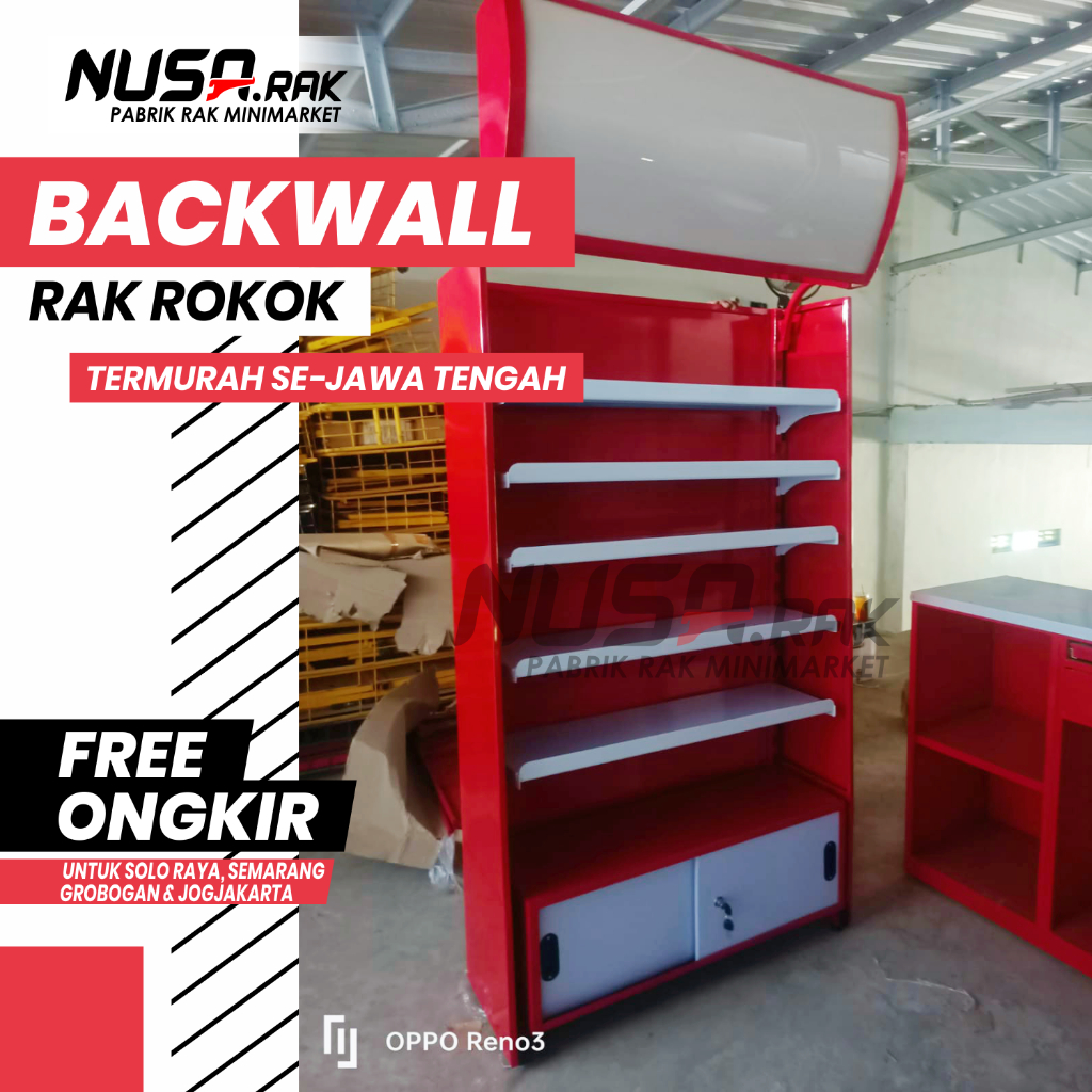 RAK BACKWALL / RAK ROKOK untuk Toko/Minimarket. TERMURAH Se-Jawa Tengah, Ready Stock FREE ONGKIR