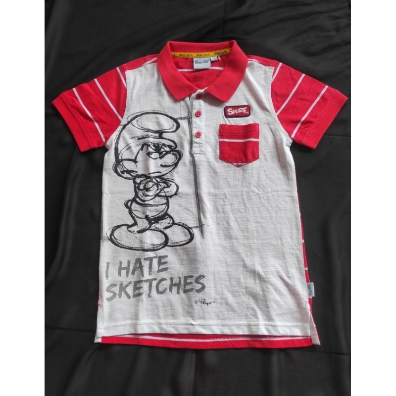 Kaos anak laki-laki Smurf