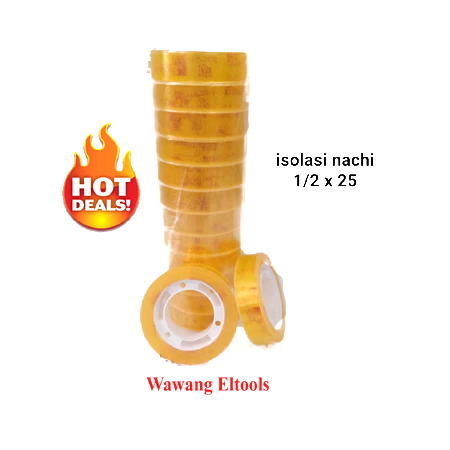 

[1 Lusin] Isolasi Kecil Nachi 12 mm x 25 yard / 1/2 inch x 25 yard