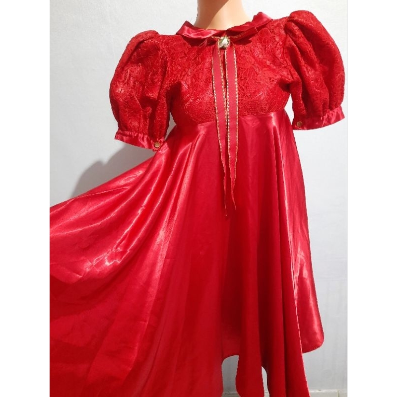 PL DRES PESTA SATIN MIX BRUKAT USIA 10-12TH