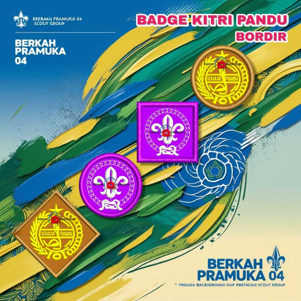 Bed Pandu & Tunas Kelapa Kitri Pelantikan Pramuka Bordir / Bed Tunas Putra