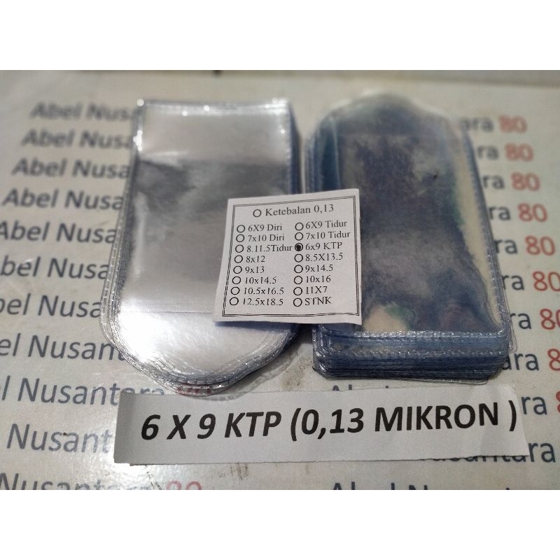 

plastik panitia tebal 0, 13 mikron KTP UK 6x9 isi 100 pcs