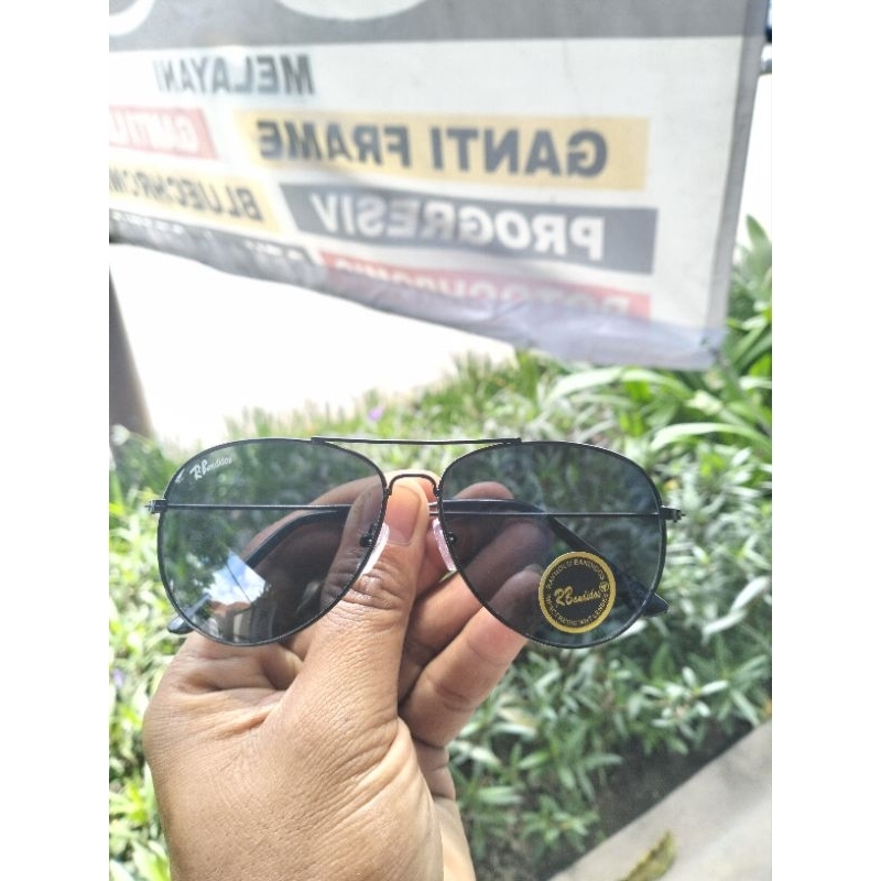 kacamata hitam LENSA ASLI KACA