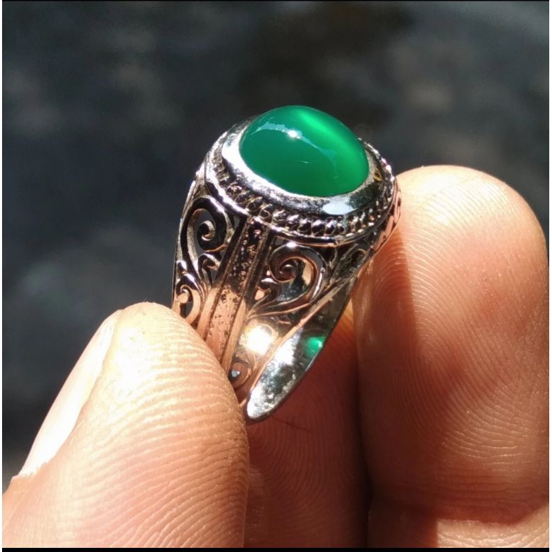 Batu Cincin Ijo Garut Natural Keristal