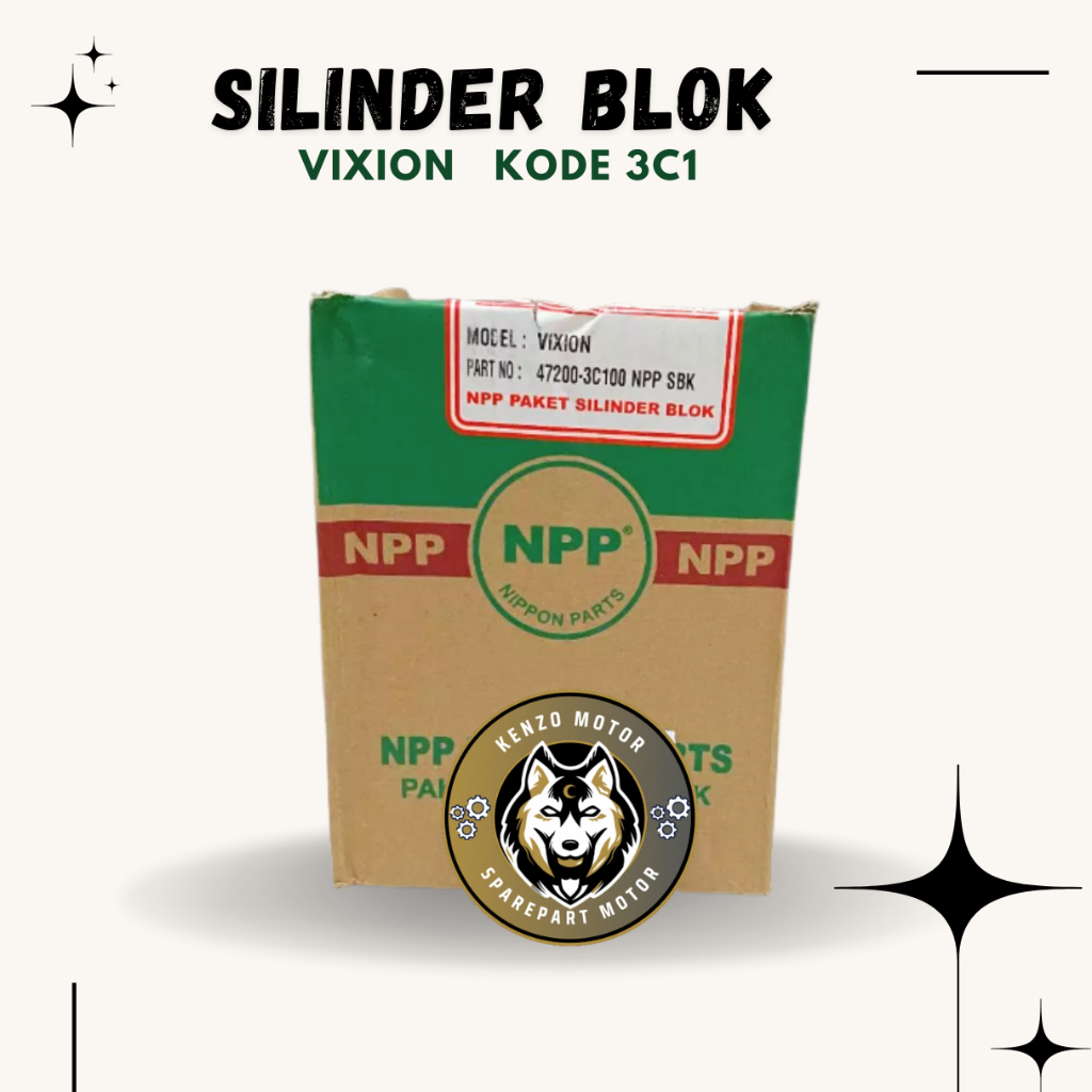 SILINDER BLOK ASSY PAKET PISTON KIT VIXION OLD KODE 3C1 NPP ORIGINAL