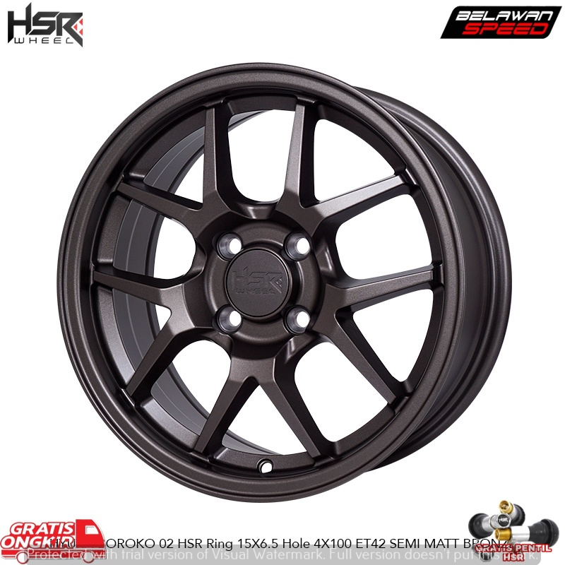VELG MOBIL BRIO JAZZ YARIS NISSAN MARCH MOBILIO FREED HSR HYURA BOROKO R15 RING 15-Belawan speed