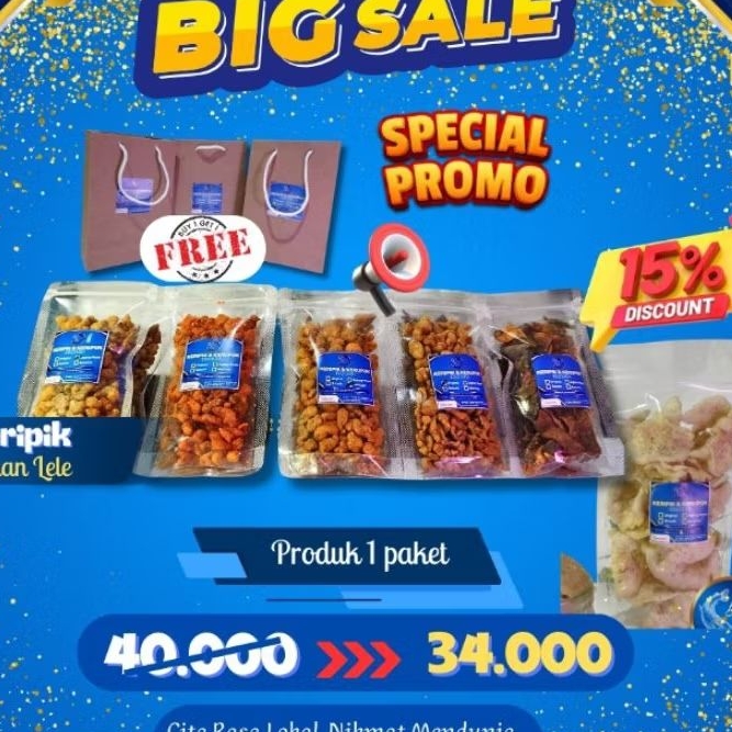 

1PaketKeipik&KerupukIkanLele