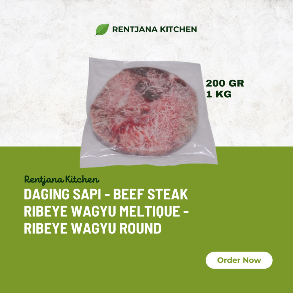

Daging Sapi - Beef Steak Ribeye Wagyu Meltique - Ribeye Wagyu Round 200gr / 1kg