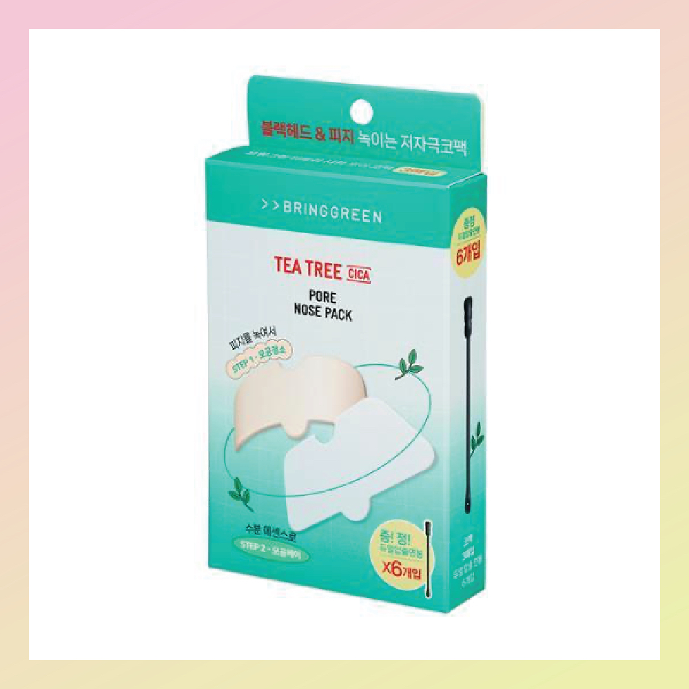 BRING GREEN Tea Tree Cica Pore Nose Strip 5P [ORIGINAL PO Korea]