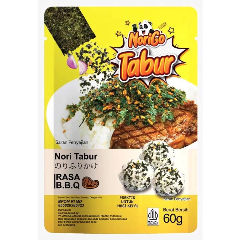 

NoriGo Tabur Rasa BBQ 60g Taburan Rumput Laut, Wijen, Bawang Merah Nori Go Nasi Kepal