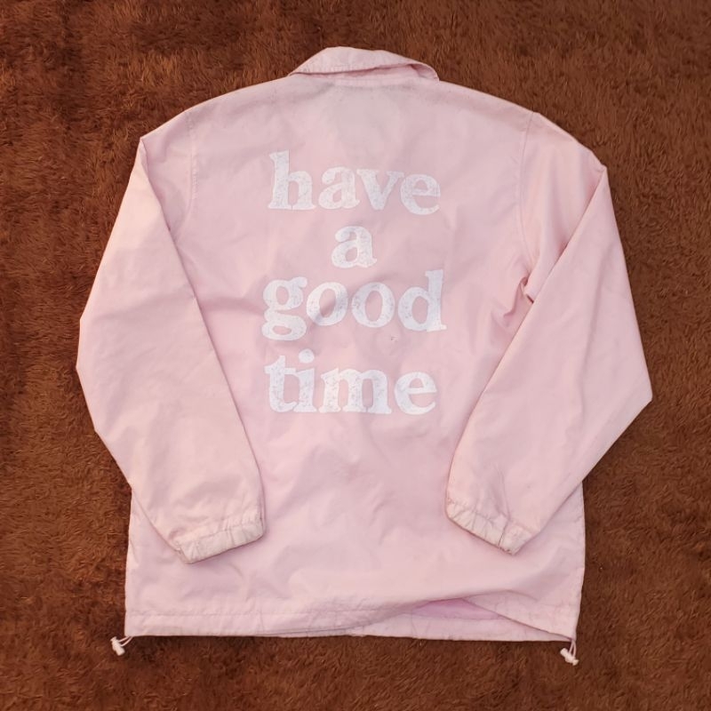 HAGT Have A Good Time Pink Coach Jacket Outer Jaket