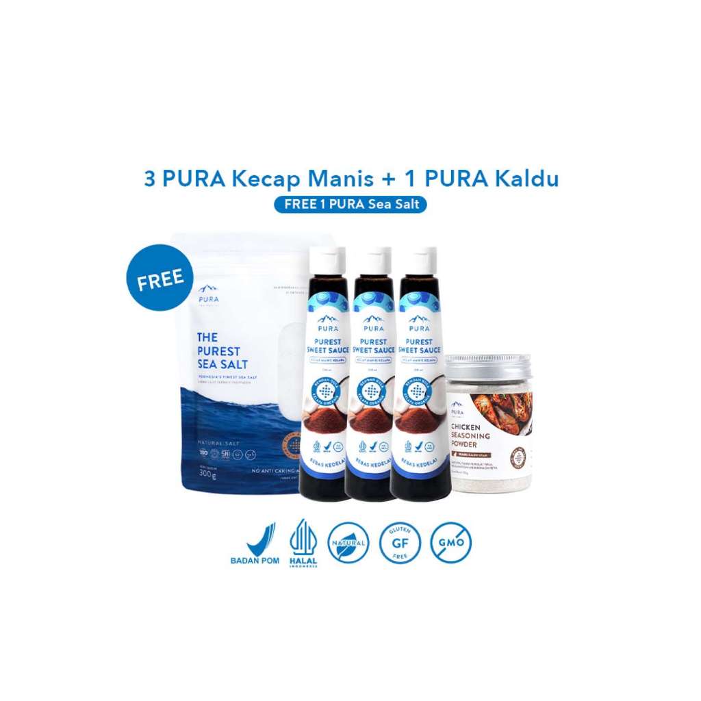 

Pura Kecap Manis I 3 Pura Kecap Manis (200ml) - Purest Sweet Sauce - Rendah Gula - Organik - Kecap Manis Kelapa - Tanpa MSG - Kecap
