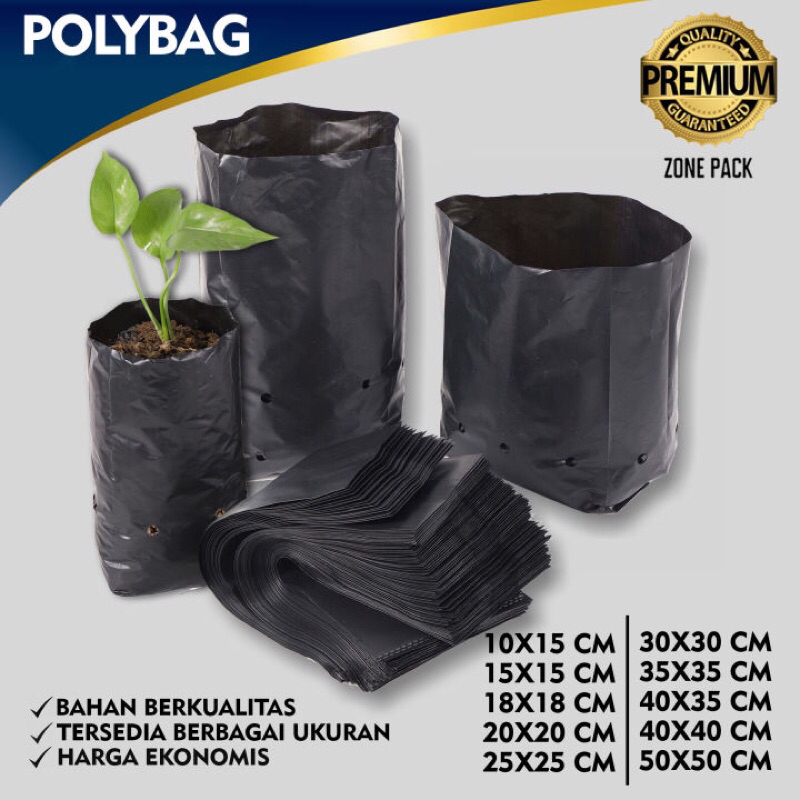 Polybag plastik kuat tebal ukuran 20 cm 500gr