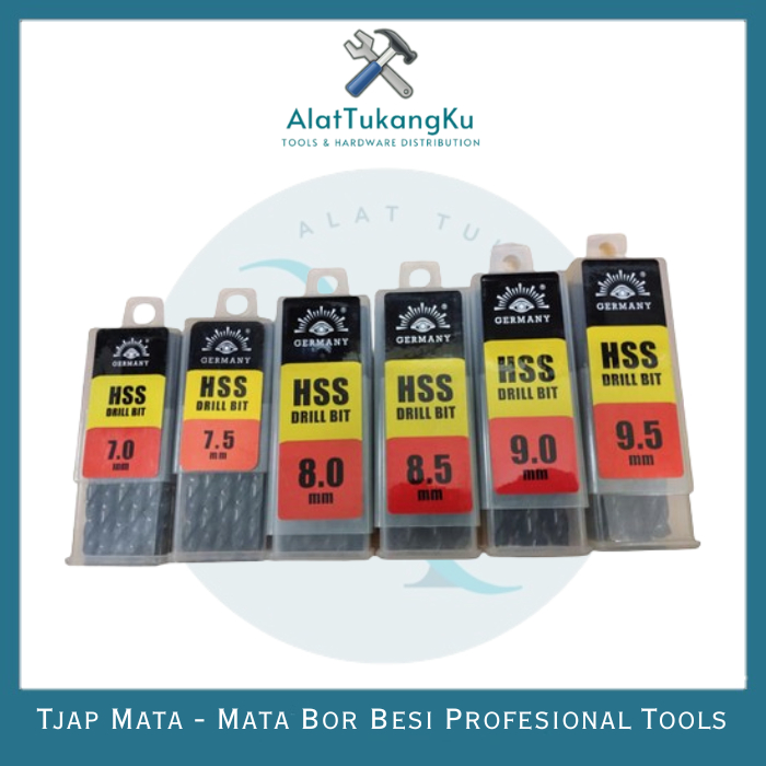 Tjap - Mata Bor Besi HSS Germany Lengkap Ukuran