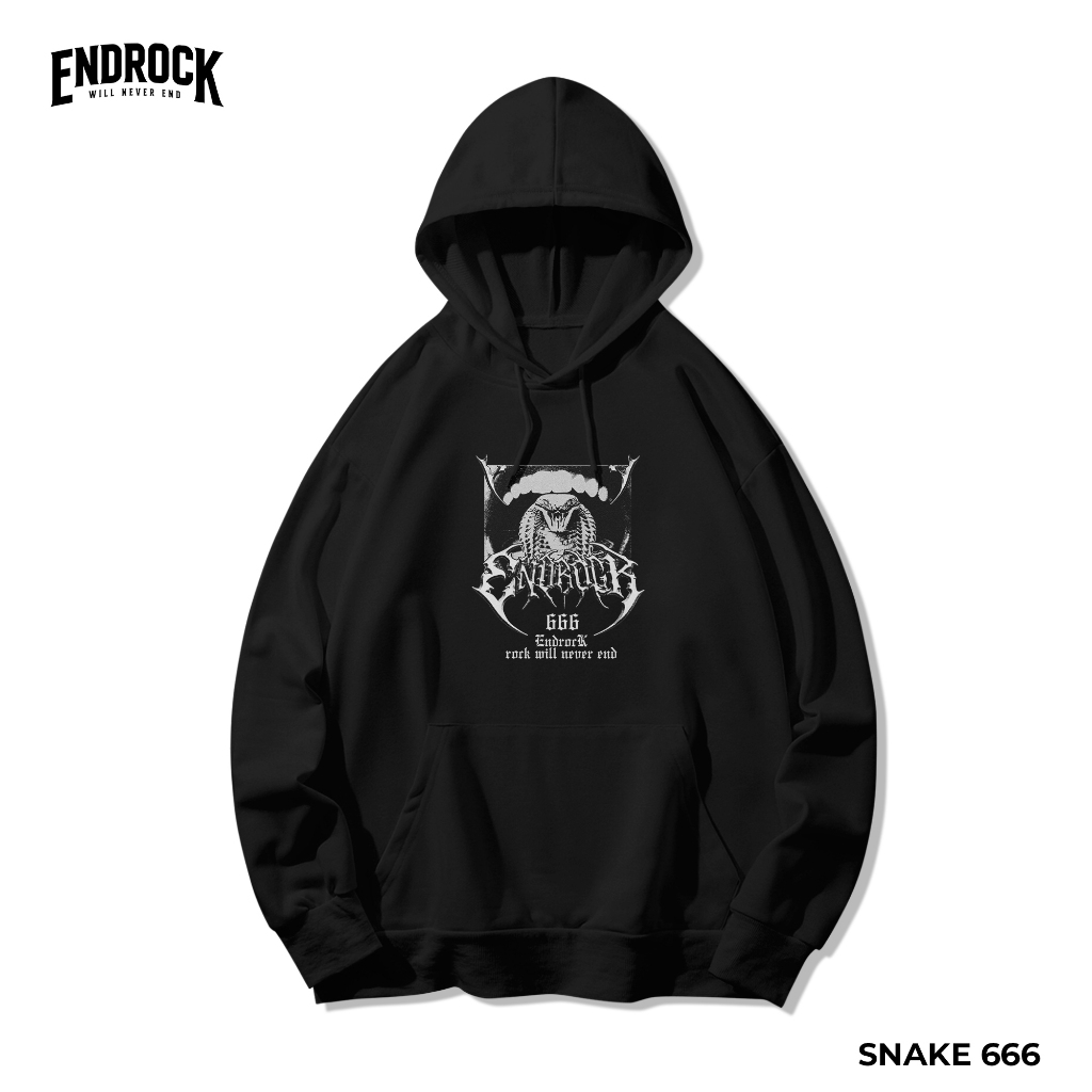 Jaket Hoodie Original Endrock Tema SNAKE 666 | Jacket Endrock | Jaket Unisex | Jaket Murah