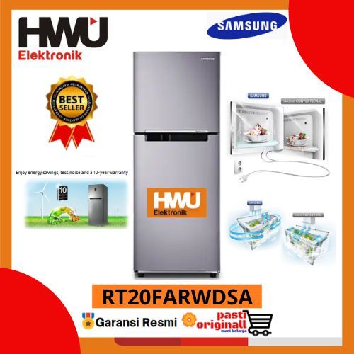 SAMSUNG RT20FARWDSA KULKAS 2 PINTU Digital Inverter 216 Liter RT-20FARWDSA