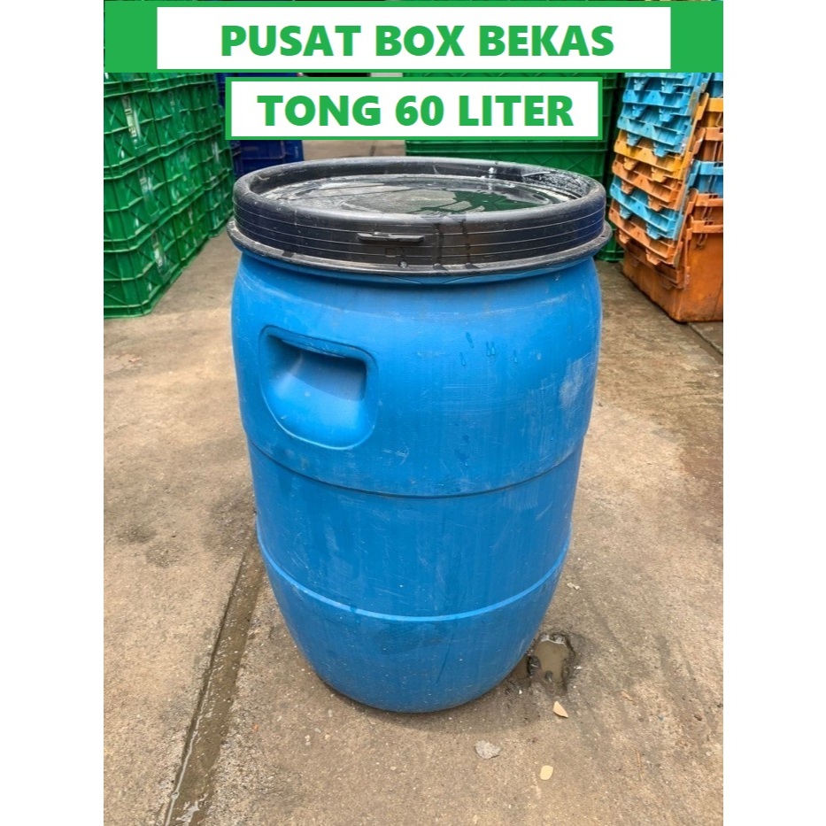 Tong sampah Bekas Tong 60kg Foodgrade / Tong Sampah Tong Drum 60liter
