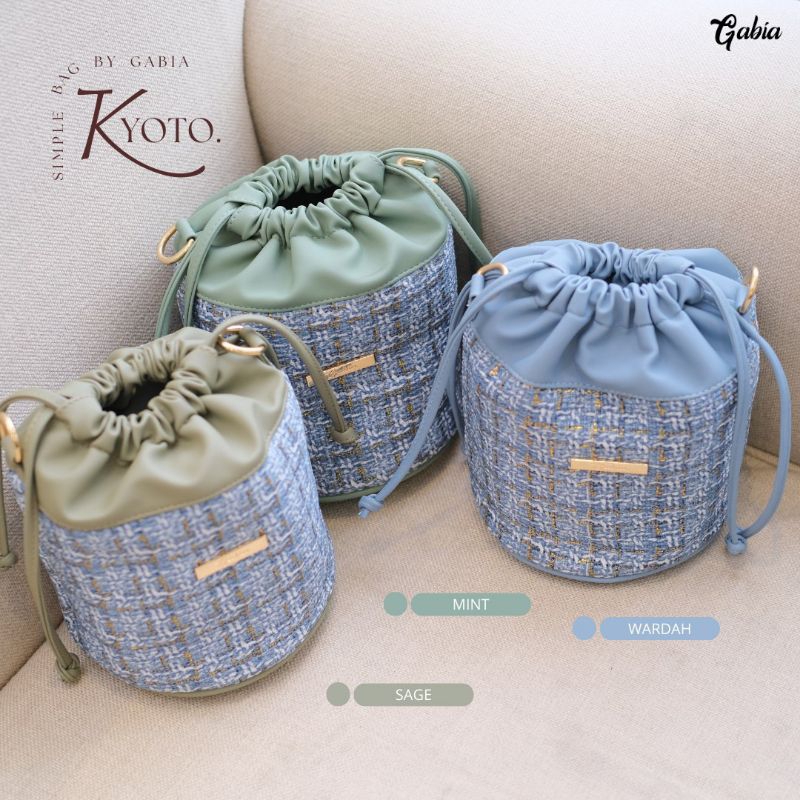 Gabia- Kyoto Tas Selempang Rajut Wanita Slingbag Serut Tali panjang Unik