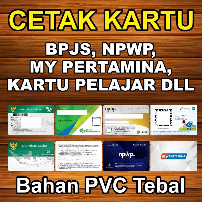 

Cetak Id Card / Kartu BPJS, NPWP, MY PERTAMINA, KARTU PELAJAR, KIS dll Tebal 0,76mm & 0,96 (Tanpa Minimal Order)