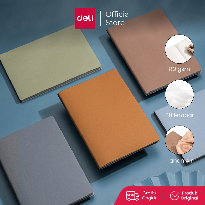 

Deli Notebook / Buku Catatan Ukuran 25K 80 Lembar Kertas 80g Cover Waterproof 22263