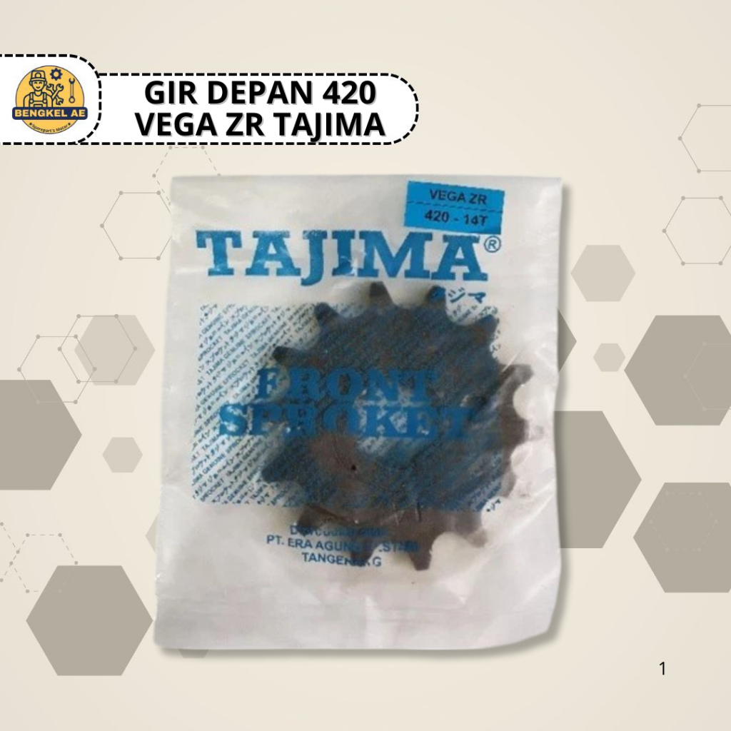 Gir Depan 420 Vega ZR || Gir Gear Ger Depan Motor Yamaha Vega ZR Ukuran 420-14T 15T 16T Merk Tajima