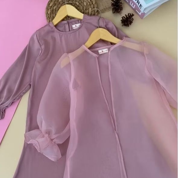 Dress Organza Couple mom and kids