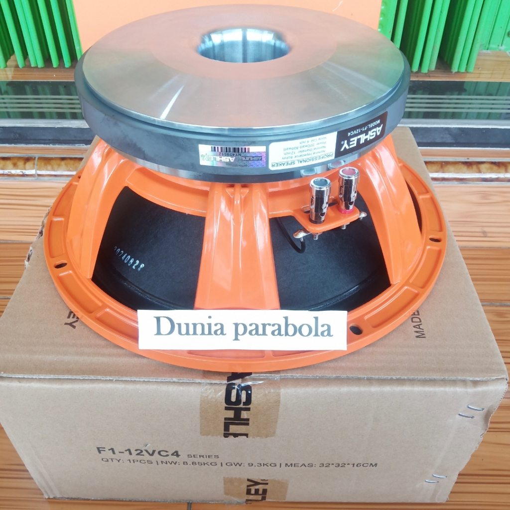SPEAKER ASHLEY 12INCH 12 INCH F1-12VC4 COIL 4 INCH ORIGINAL SPEAKER KOMPONEN F1 12VC4