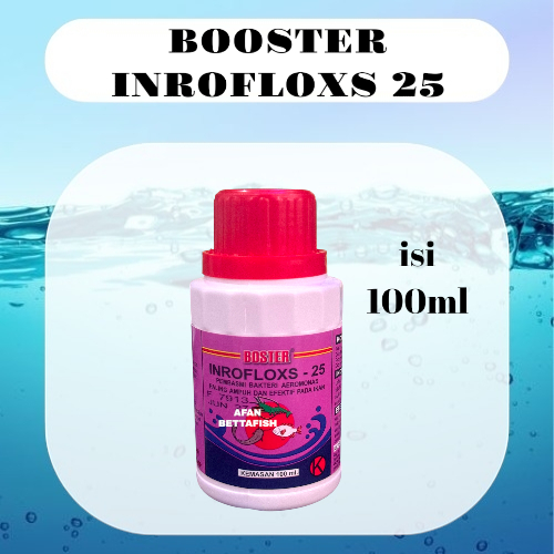 Boster Booster Inroflok Inrofloks Inrofloxs 25 Cair 100 ml Obat Ikan Koi Nila Patin Gurame Gabus Cup