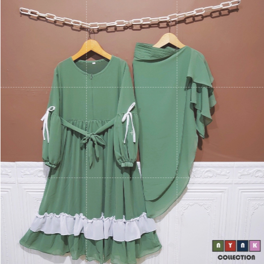 Gamis Anak Lebaran 2025 Perempuan 9 10 Tahun 5 6 Games Syari Idul Fitri Muslimah Dres Kids Ghames Br