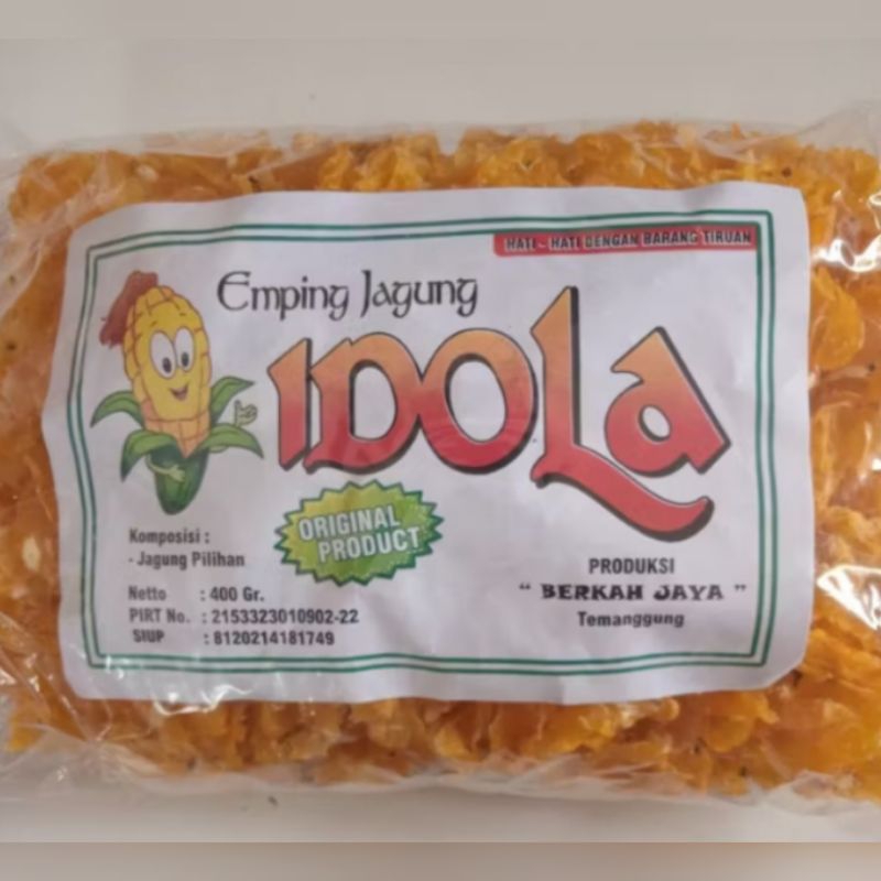 

Emping jagung cap idola mentah 400gram