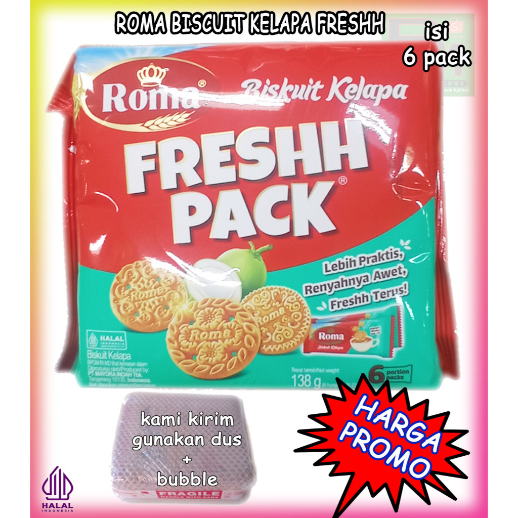 

Roma Biskuit Kelapa Freshh Pack Kemasan 138 Gram