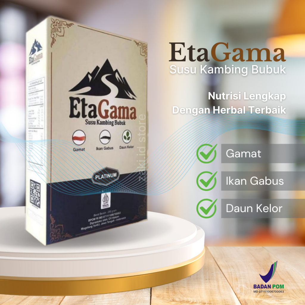 

ETAGAMA SUSU KAMBING PLUS GAMAT IKAN GABUS DAN DAUN KELOR NUTRSI TULANG DAN SENDI