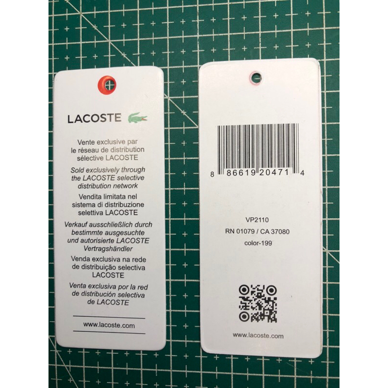 

LACOSTE TAG SUPER PREMIUM CO 1X DI KIRIM 600PCS