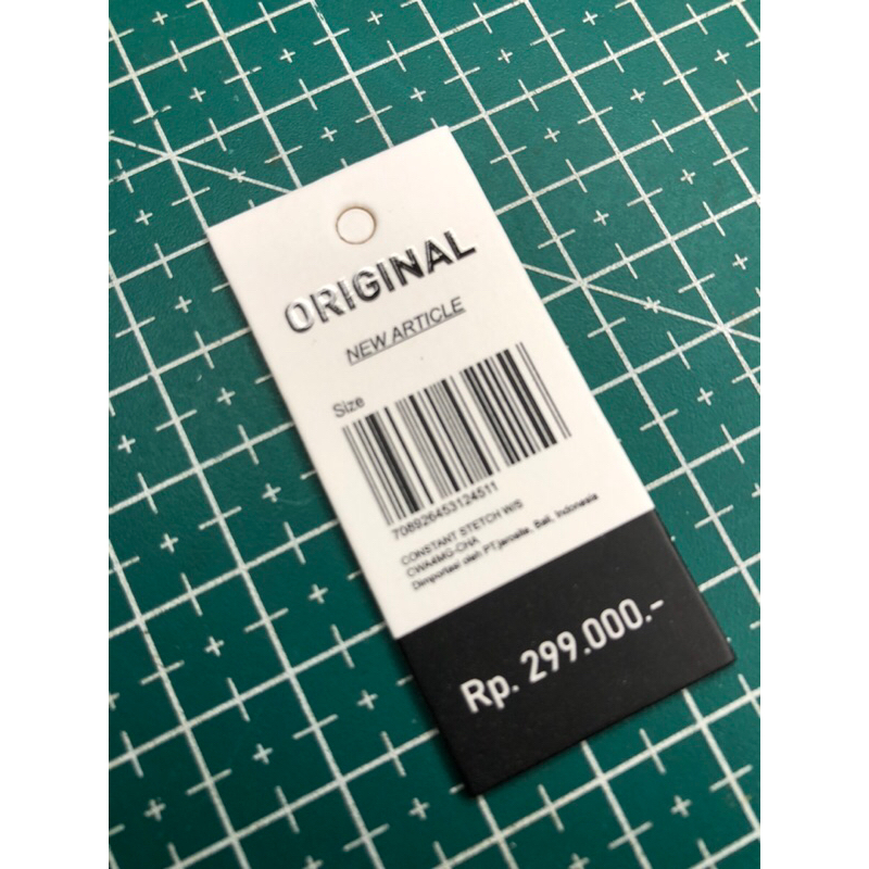 

ORIGINAL LABEL PRICE TAG SPOT UV BARCODE SUPER PREMIUM CO 1X DI KIRIM 600PCS