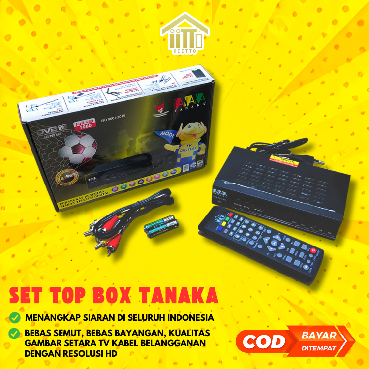 SET TOP BOX TV DIGITAL STB TANAKA RECEIVER TV DIGITAL PENERIMA SIARAN FULL HD SNI / STB TANAKA WIFI 