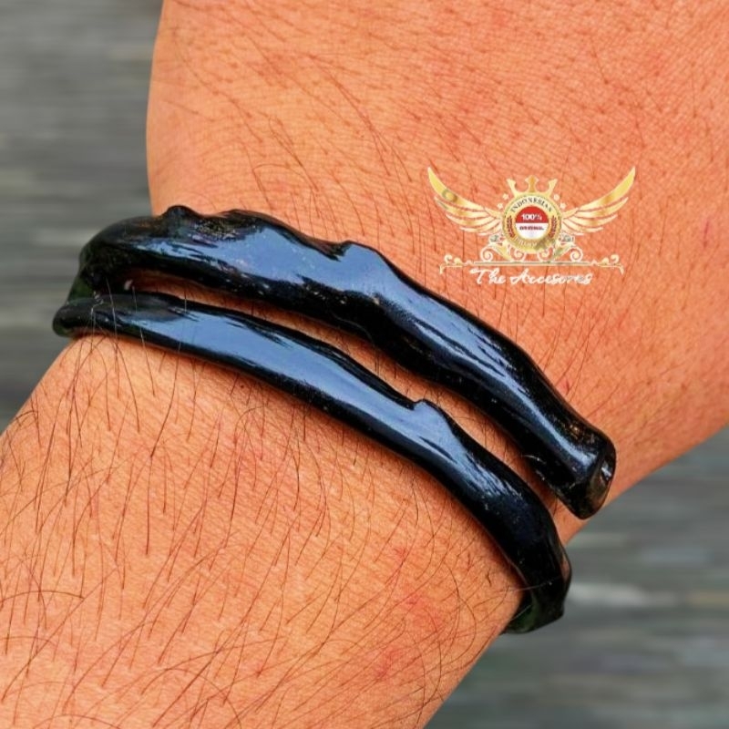 Gelang Akar Bahar Hitam Asli Kantoran Original 100%